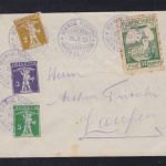 Schweiz Flugpost Vorläufer VII auf Brief Laufen-Solothurn 1913 KW 2400 CHF
