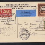 Schweiz 1926 - Flugpost Basel - Luzern - 10 Jahre Mustermesse AK mit Vignette