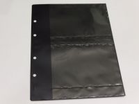 philswiss 100 schwarze Albenblätter für je 4 Maximumkarten/Postkarten WWF