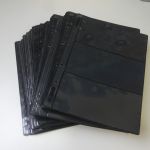 philswiss 93 schwarze Albenblätter mit 3 Streifen