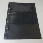 philswiss 93 schwarze Albenblätter mit 3 Streifen