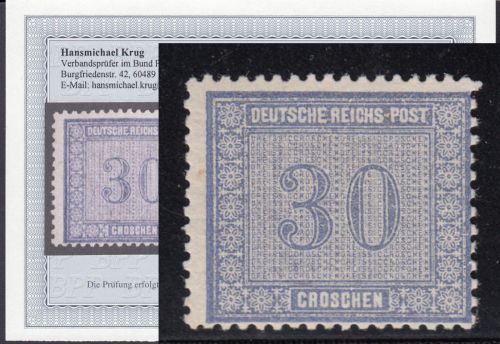 DR 1872, Mich.-Nr.: 13 ** geprüft  Befund