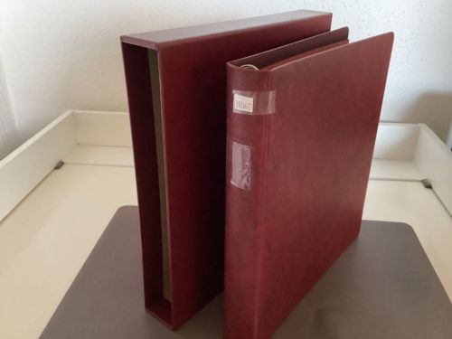 Lindner Ringbinder + Kassette  gebraucht leer rot