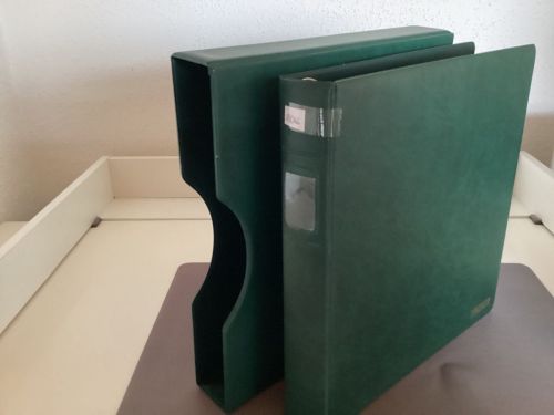 Lindner Ringbinder+Kasette (18 Ringe) 1 mal gebraucht Leer grün