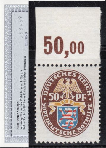 DR 1926, Mich.-Nr.: 401 Y **  geprüft  Befund