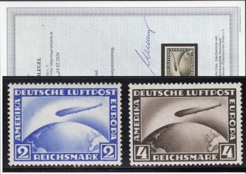 DR 1928, Mich.-Nr.: 423+24 Y **  geprüft  Attest