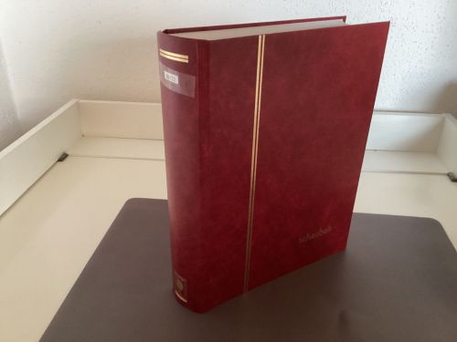 Briefmarkenalbum Einsteckalben Schaubek DIN A4 rot 64 weiße Seiten gebraucht