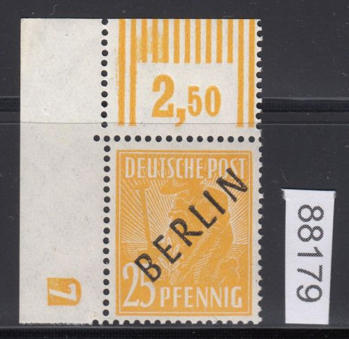 Berlin 1948, Mich.-Nr.: 10 ** Eckrand     DZ 7    geprüft