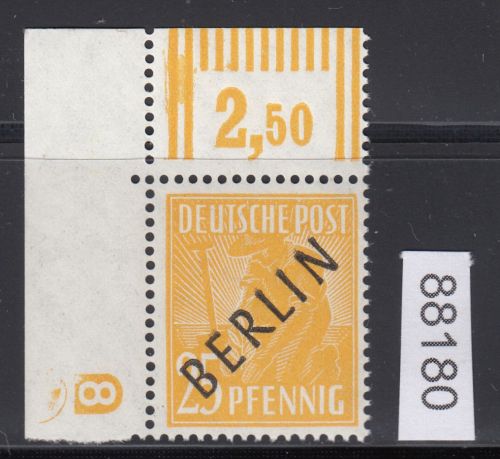 Berlin 1948, Mich.-Nr.: 10 ** Eckrand     DZ 8
