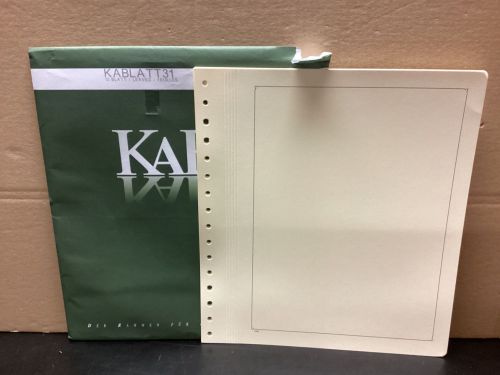 KABE  Blankoblätter neutral  Blatt 31 ( 33110)  10 Stück neuwertig