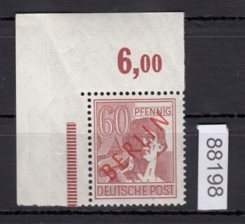 Berlin 1949, Mich.-Nr.: 25 ** Eckrand   geprüft