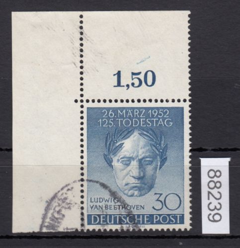 Berlin 1952, Mich.-Nr.: 87 gestempelt Eckrand