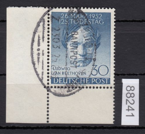 Berlin 1952, Mich.-Nr.: 87 gestempelt Eckrand