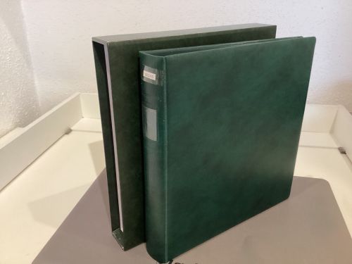 Lindner Ringbinder+Kasette (18 Ringe) 1 mal gebraucht Leer grün