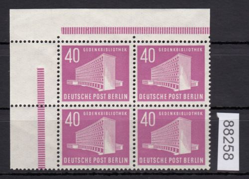 Berlin 1954, Mich.-Nr.: 122 **  Eckrand  4er.-Block