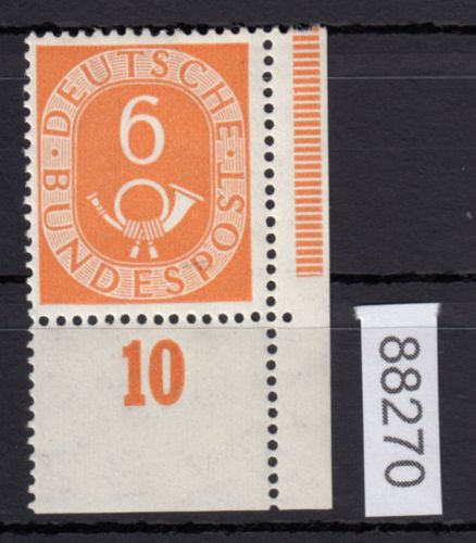 Bund 1951, Mich.-Nr.: 126 ** Eckrand