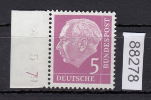 Bund 1954, Mich.-Nr.: 179 xw ** DZ   glatte  Gummirung
