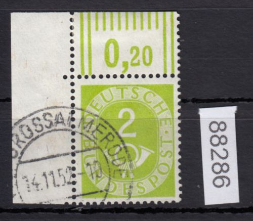 Bund 1951, Mich.-Nr.:  123 gestempelt  Oberrand