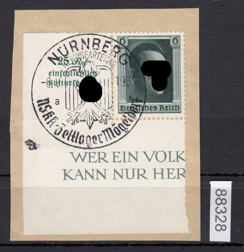 DR 1937, Mich.-Nr.: 648, "Block 9" gestempelt
