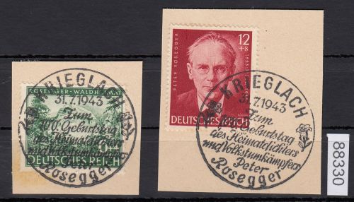 DR 1943, Mich.-Nr.: 855+56 gestempelt LUXUS