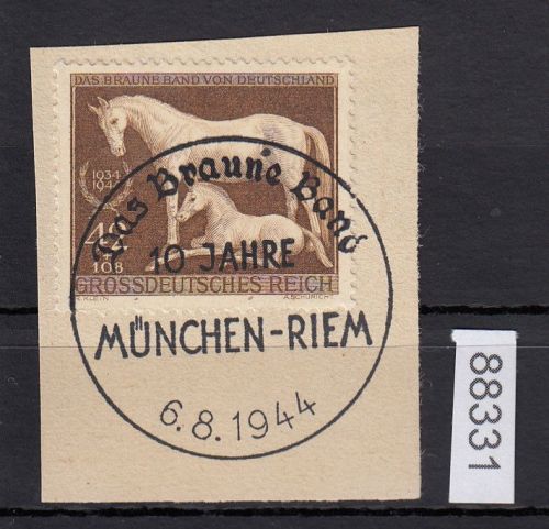 DR 1943, Mich.-Nr.: 899 gestempelt LUXUS   "Braune Band"   München