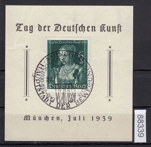 DR 1939, Mich.-Nr.: 700 gestempelt Luxus   Tag der Deutschen Kunst