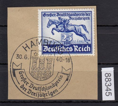 DR 1940, Mich.-Nr.: 746 gestempelt Luxus   Deutsches Derby    Hamburg Horn