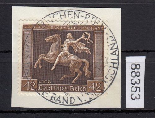DR 1938, Mich.-Nr.: 671  gestempelt  Zentrisch  "Das Braune Band"  München Riem
