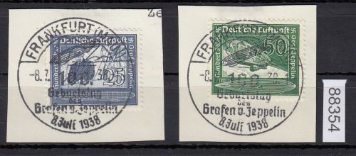 DR 1938, Mich.-Nr.: 669-670  gestempelt  Zentrisch  Graf von Zeppelin