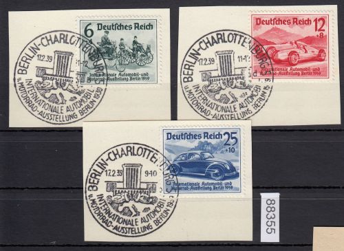 DR 1939, Mich.-Nr.: 686-688 gestempelt  ERSTTAG