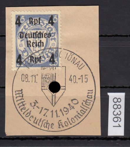DR 1939, Mich.-Nr.: 717 gestempelt Luxus   Kolonialschau