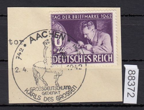DR 1942, Mich.-Nr.: 811 gestempelt  Luxus   Karl  der  Grosse