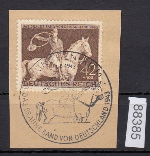 DR 1943, Mich.-Nr.: 854 gestempelt  Luxus   Braune  Band    Müchen  Riem