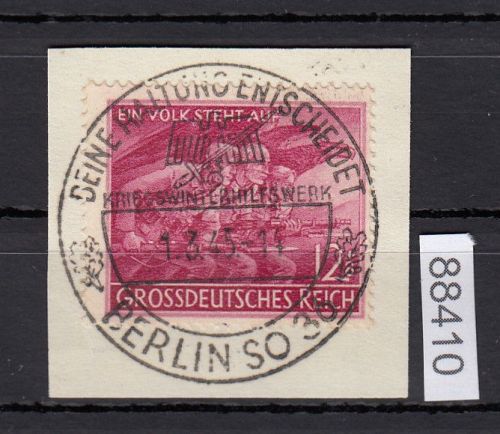 DR 1945, Mich.-Nr.: 908 gestempelt  Zentrisch  Luxus   WHW