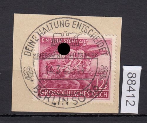 DR 1945, Mich.-Nr.: 908 gestempelt  Zentrisch  Luxus   WHW