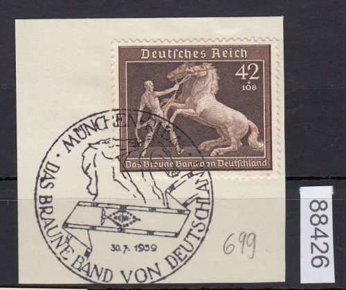 DR 1939, Mich.-Nr.: 699 gestempelt Luxus    Braune  Band   Müchen  Riem