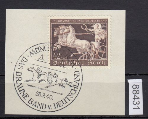DR 1940, Mich.-Nr.: 747 gestempelt Luxus   Braunes Band   München Riem