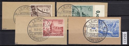 DR 1940, Mich.-Nr.: 739-742 gestempelt Luxus  Messe  Leipzig