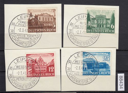 DR 1940, Mich.-Nr.: 739-742 gestempelt Luxus  Messe  Leipzig