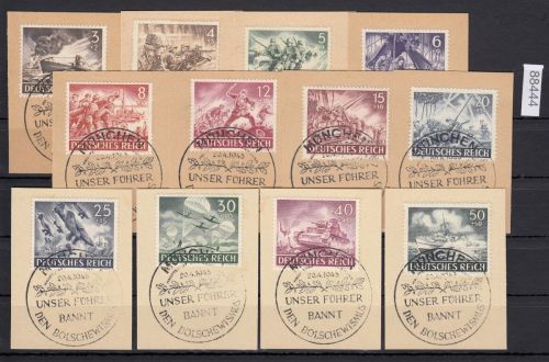 DR 1943, Mich.-Nr.: 831-42 gestempelt LUXUS