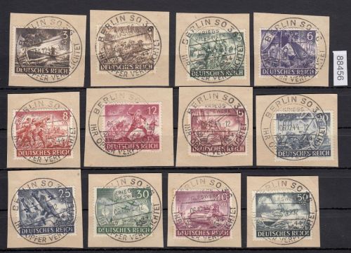 DR 1943, Mich.-Nr.: 831-42 gestempelt LUXUS