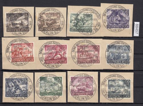 DR 1943, Mich.-Nr.: 831-42 gestempelt LUXUS