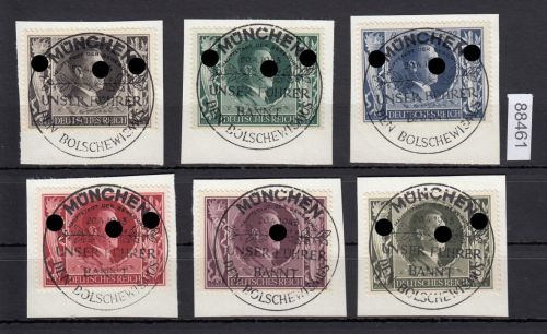 DR 1943, Mich.-Nr.: 844-49 gestempelt Zentrisch  LUXUS   20.4.1943