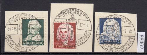 DR 1935, Mich.-Nr.: 573-75 gestempelt Luxus   Ostropa   Königsberg