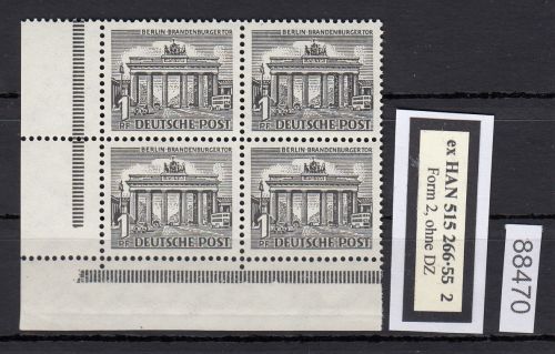 Berlin 1949, Mich.-Nr.: 42 ** Eckrand  4er.-Block