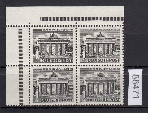 Berlin 1949, Mich.-Nr.: 42 ** Eckrand  4er.-Block