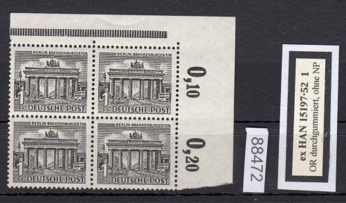 Berlin 1949, Mich.-Nr.: 42 ** Eckrand  4er.-Block