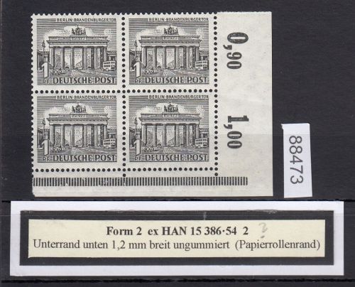 Berlin 1949, Mich.-Nr.: 42 ** Eckrand  4er.-Block