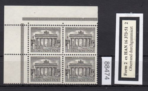 Berlin 1949, Mich.-Nr.: 42 ** Eckrand  4er.-Block   lesen