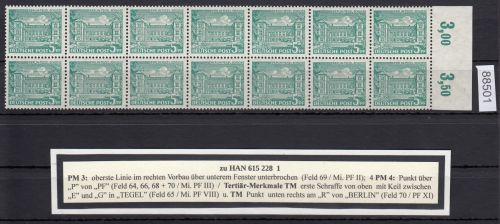Berlin 1949, Mich.-Nr.: 44 ** Eckrand  4er.-Block  Randstreifen
